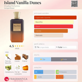 PERFUME ISLAND VANILLA DUNES  KHADLAJ - 100 ML