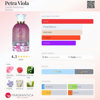 PERFUME PETRA VIOLA LATTAFA  - 100ML