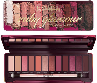 PALETA RUBY GLAMOUR 12 SOMBRAS OLHOS EVELINE