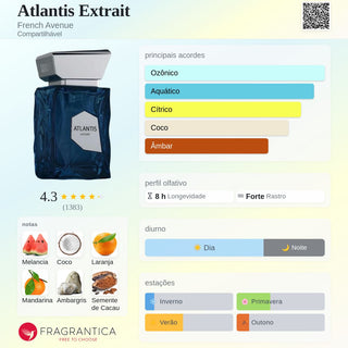 PERFUME ATLANTIS EXTRAIT FRENCH AVENUE - 100ML