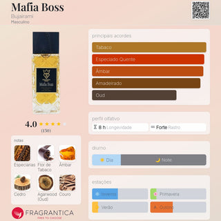 EXTRATO DE PERFUME MAFIA BOSS BUJAIRAMI - 100ML