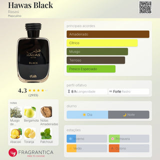 PERFUME HAWAS BLACK RASASI - 100ML