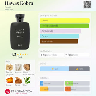 PERFUME HAWAS KOBRA RASASI - 100ML