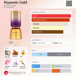 PERFUME HYPNOTIC GOLD FRENCH AVENUE - 100ML
