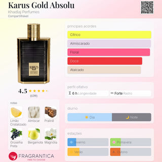 PERFUME KARUS GOLD ABSOLU  KHADLAJ - 100 ML