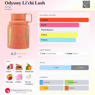 PERFUME ODYSSEY LI´CHI LUSH ARMAF - 100ML