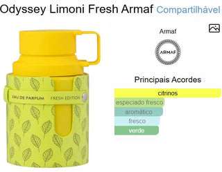 PERFUME ODYSSEY LIMONI FRESH ARMAF - 100ML