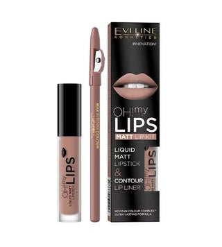 OH! MY LIPS MATT LIP KIT EVELINE - 01 NEUTRAL NUDE - 4,5 ML