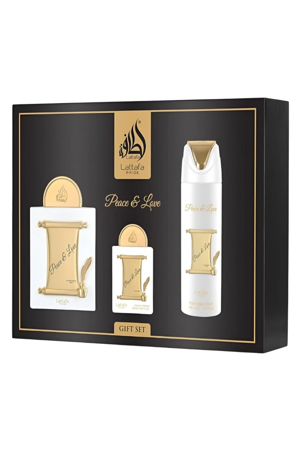 CONJUNTO PEACE AND LOVE LATTAFA PRIDE - 100ML