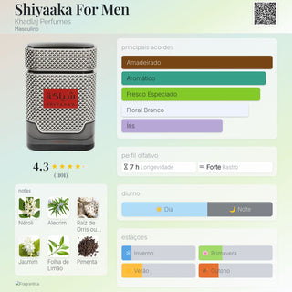 PERFUME SHIYAAKA SILVER KHADLAJ - 100 ML