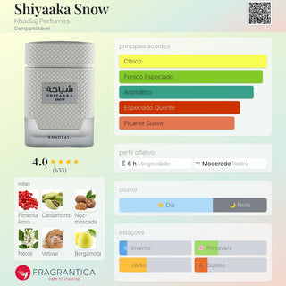 PERFUME SHIYAAKA SNOW KHADLAJ - 100 ML