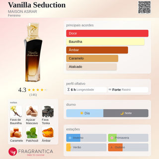 PERFUME VANILLA SEDUCTION MAISON ASRAR - 100ML